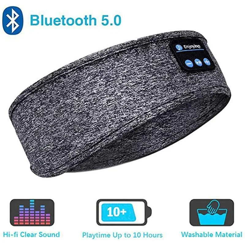 Bluetooth Sleep Headband – Wireless Headphones, Built-In Speakers, Comfortable Fabric, 10-Hour Battery Life